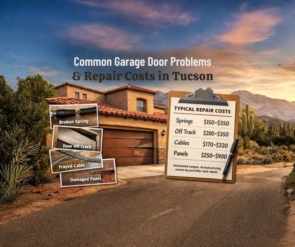 Common Garage Door Problems and Repair Costs in Tucson